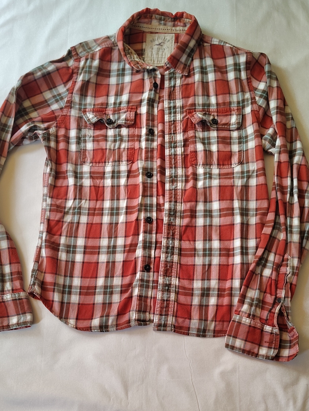 Hollister Plaid Button-Down Shirt Large EUC